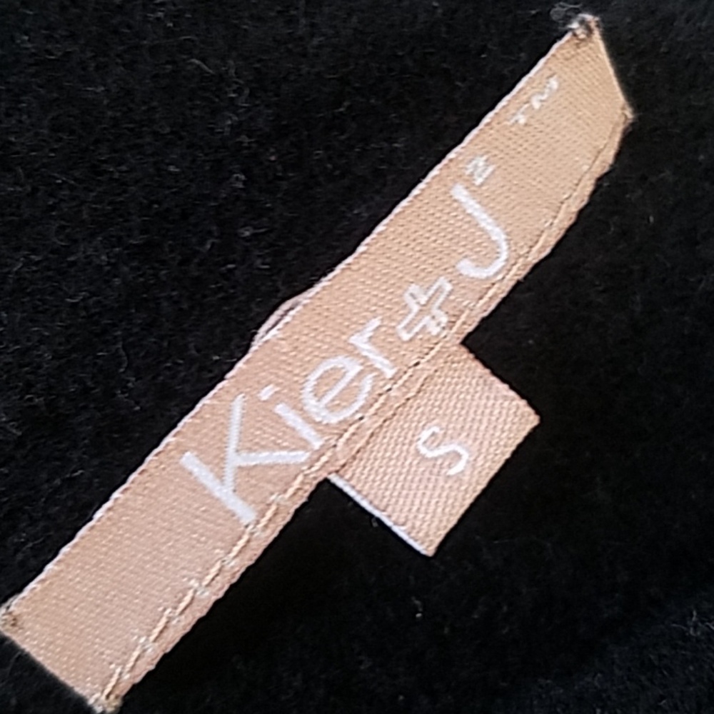 Solid Black 100%  CASHMERE SWEATER by  KIER +J - Picture 4 of 8